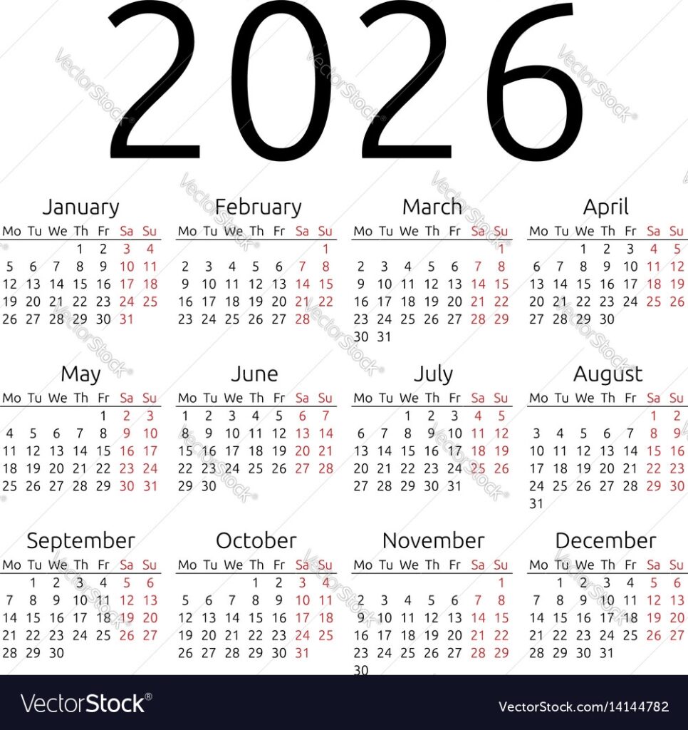 2026 Calendar Printable Printable Templates