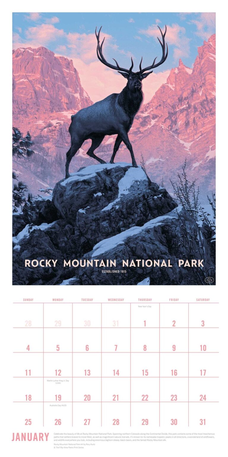 2026 The Art Of The National Parks Wall Calendar Book Summary Video 