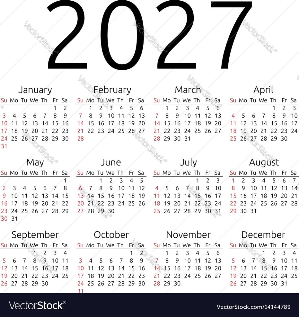 2027 Calendar With Holidays