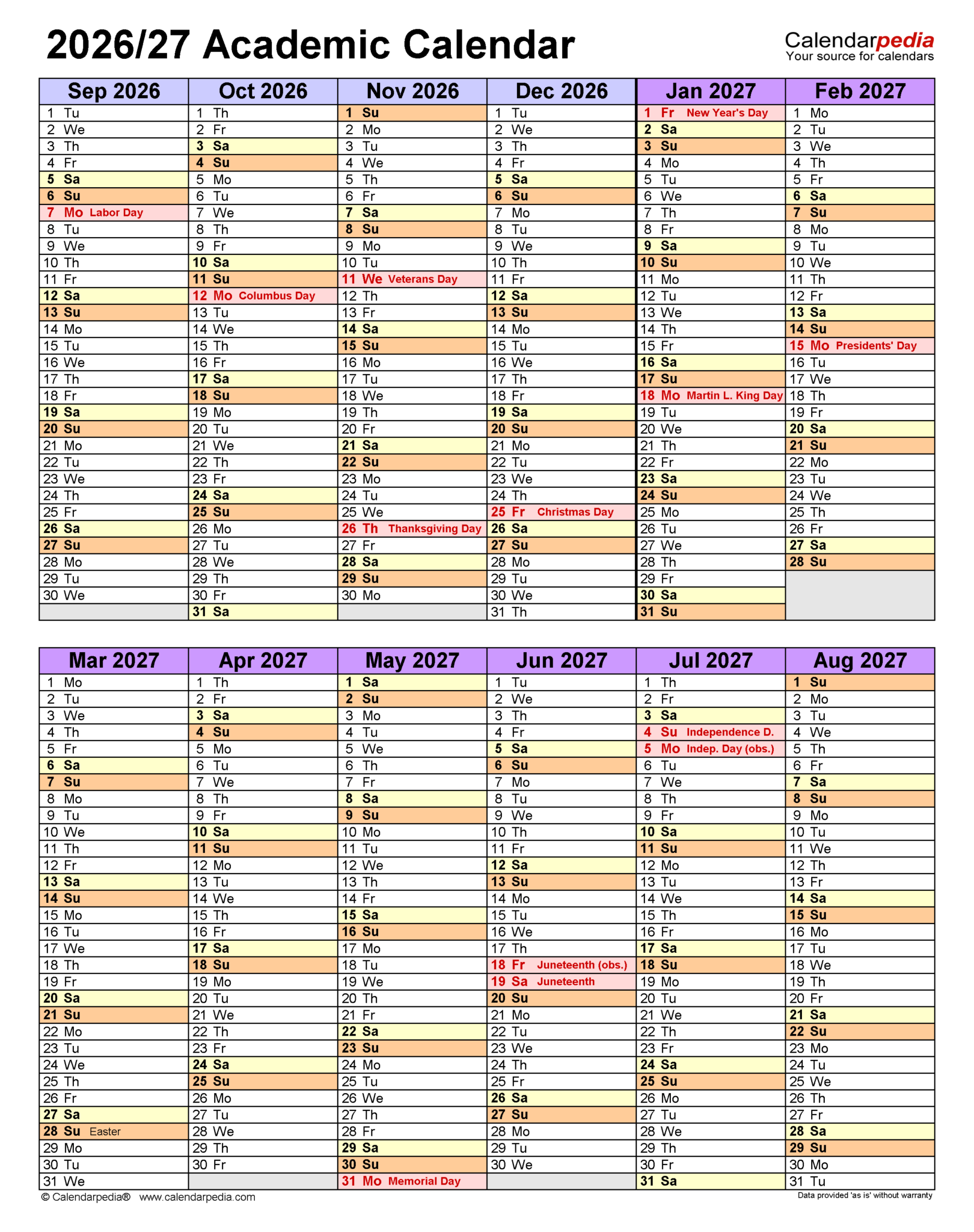 Odu Spring 2026 Calendar - Free Printable Calendar