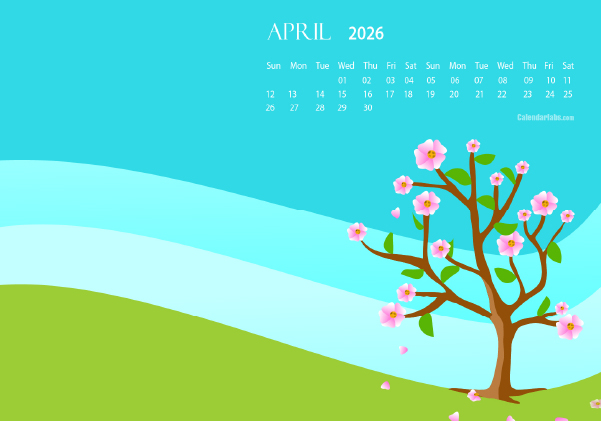 April 2026 Desktop Wallpaper Calendar CalendarLabs