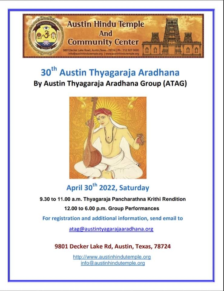 Austin Hindu Temple Calendar