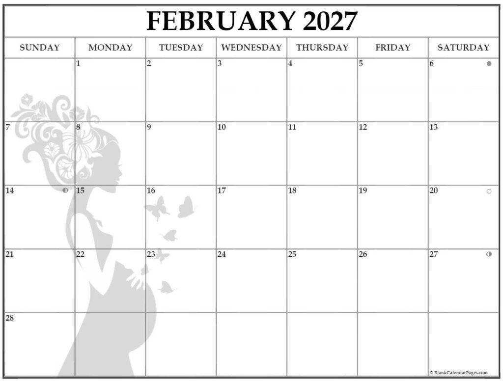 Collection Of February 2027 Photo Calendars With Image Filters 