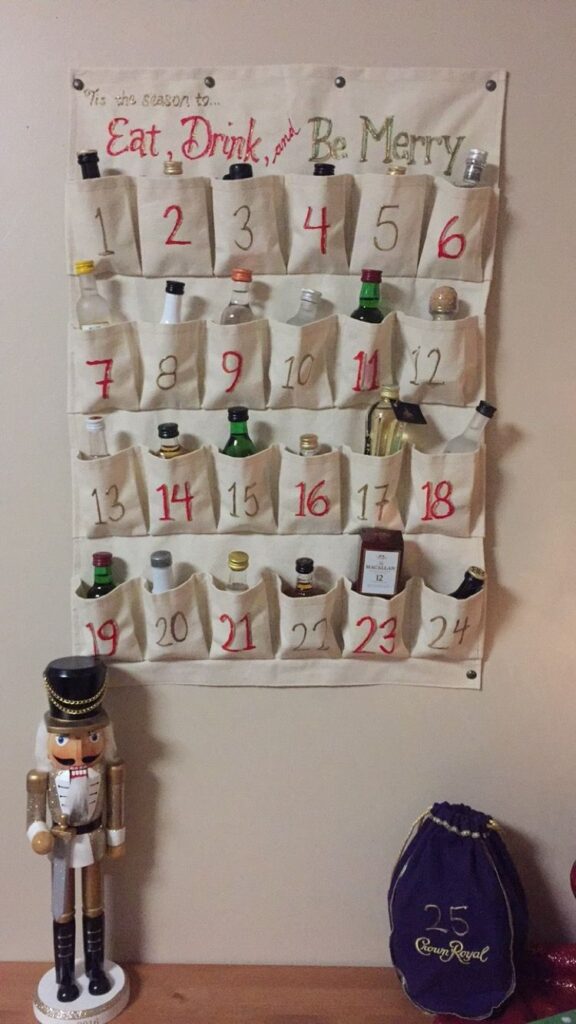 DIY Alcoholic Advent Calendar Alcohol Advent Calendar Wine Advent 