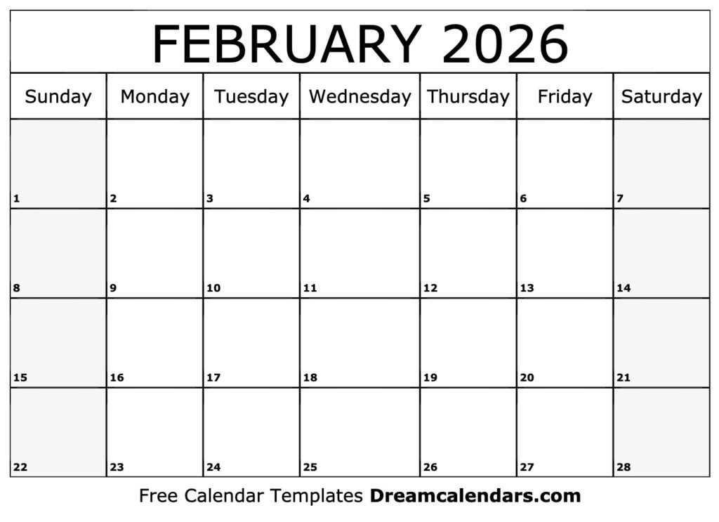 February 2026 Calendar Free Printable With Holidays And Observances