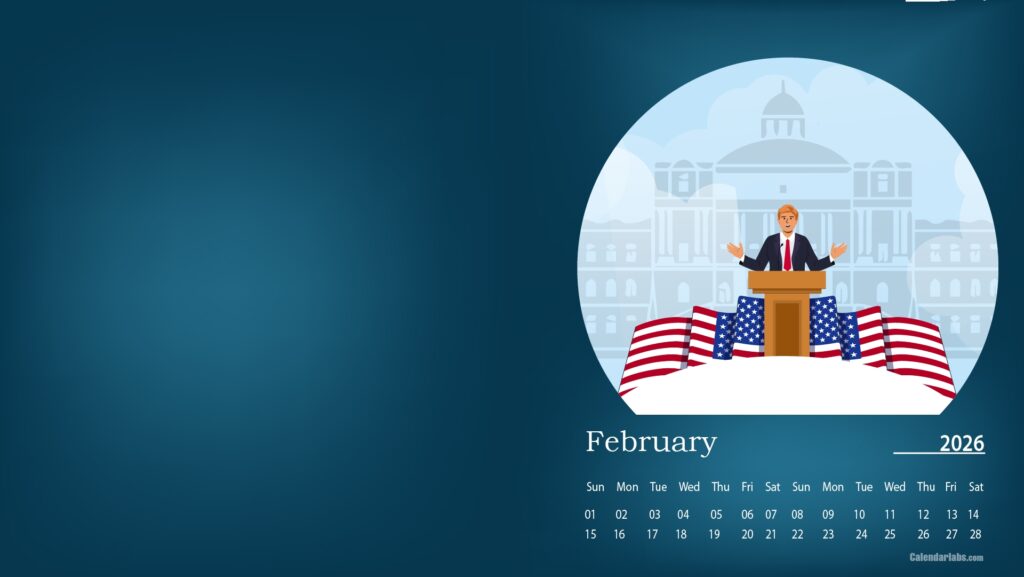 February 2026 Desktop Wallpaper Calendar CalendarLabs