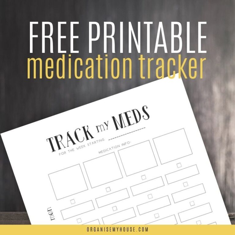 Free Medication Calendar Printable Track Meds With Ease 
