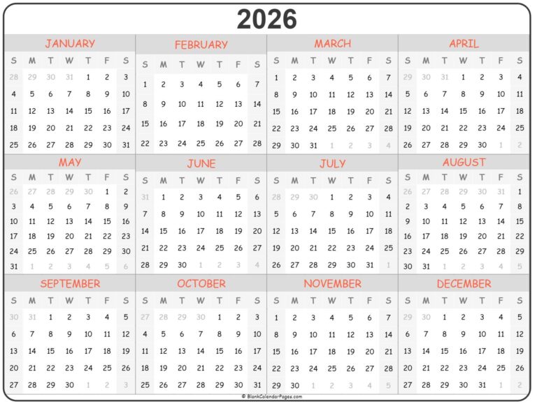 Free Printable 2026 Calendar Stay Organized And Plan Ahead Excel 