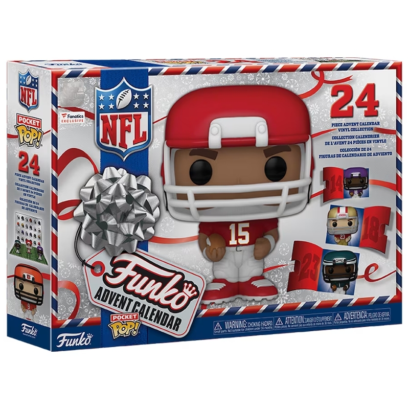 Funko Pop Calendar Advent Football NFL 24 Pe as Original Colecionavel 