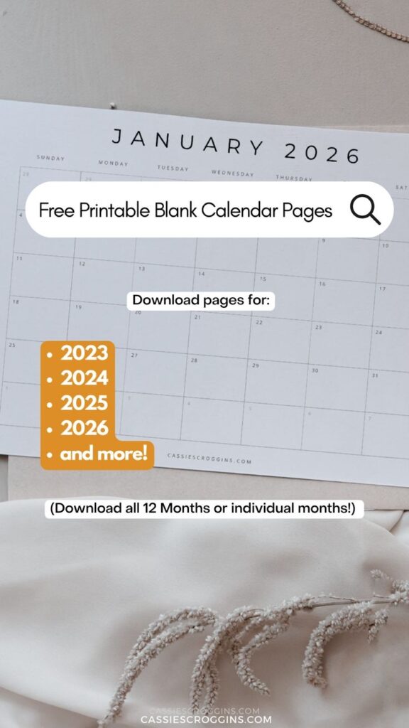 Get Organized And Plan Out 2026 With These Free Printable Blank 2026