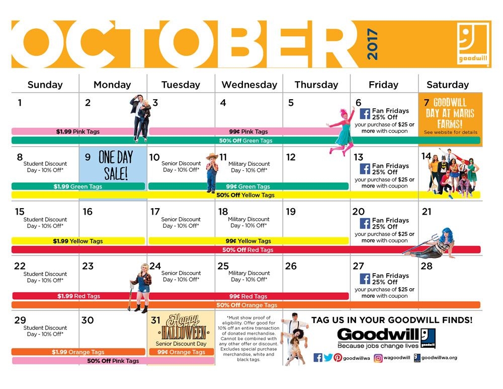 Goodwill Event Calendar