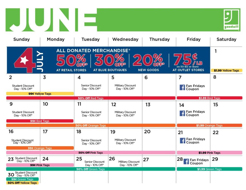 Goodwill Sales Calendar Indiana 2024 Petra Brigitte