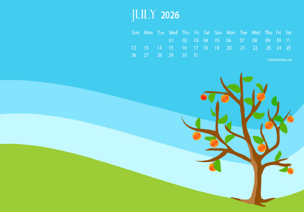 July 2026 Desktop Wallpaper Calendar CalendarLabs