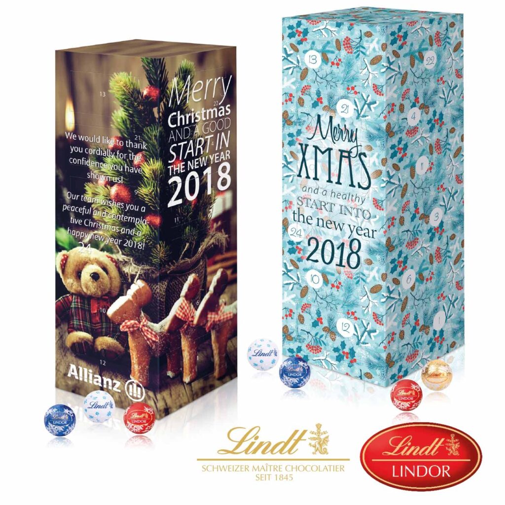 Lindt Tower Chocolate Advent Calendar Personalised Advent Calendars 