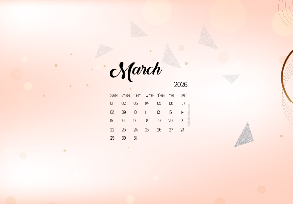 March 2026 Desktop Wallpaper Calendar CalendarLabs