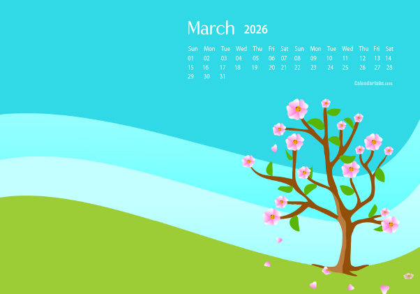 March 2026 Desktop Wallpaper Calendar CalendarLabs