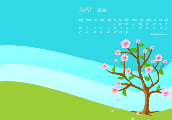 May 2026 Desktop Wallpaper Calendar CalendarLabs