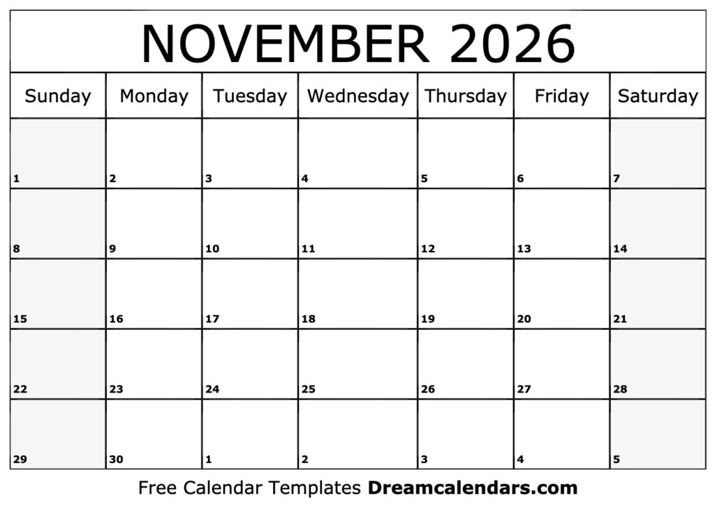 Navigating November 2026 A Guide To Free Editable Calendars 