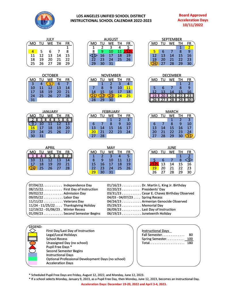 Navigating The LAUSD 2026 2027 School Calendar A Comprehensive Guide 