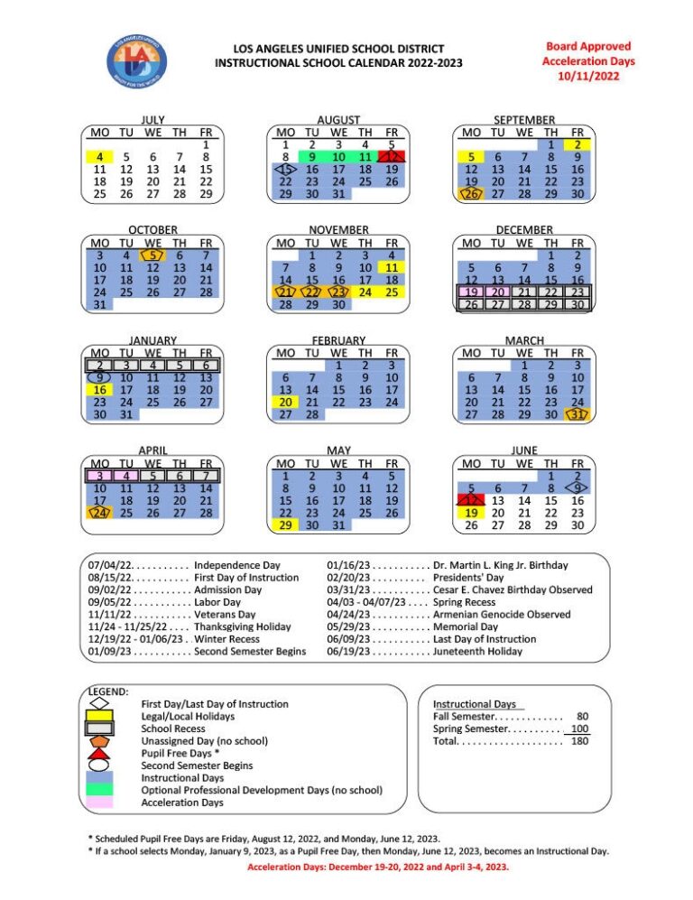 Navigating The LAUSD 2026 2027 School Calendar A Comprehensive Guide 