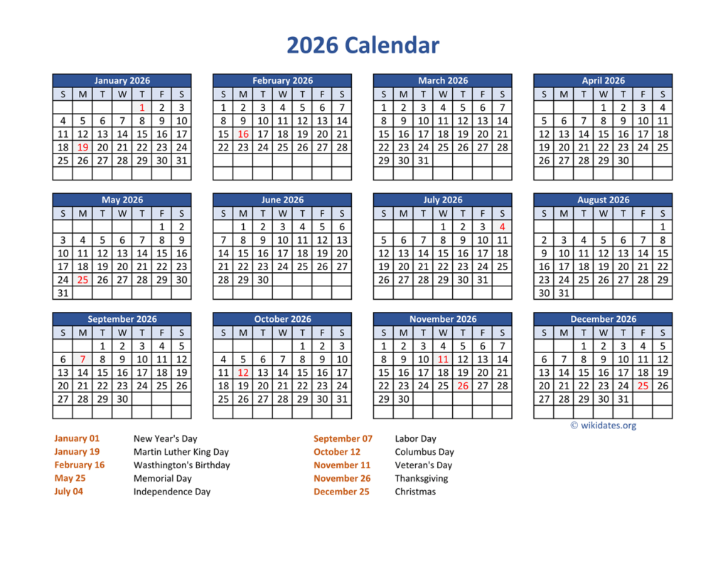 Navigating The Year Ahead A Comprehensive Guide To 2026 Calendars With 