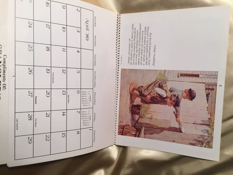 Norman Rockwell Wall Calendar Etsy