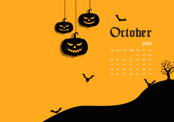 October 2026 Desktop Wallpaper Calendar CalendarLabs