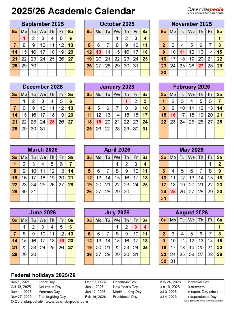 Oregon State University 2025 2026 Academic Calendar Editable Calendar