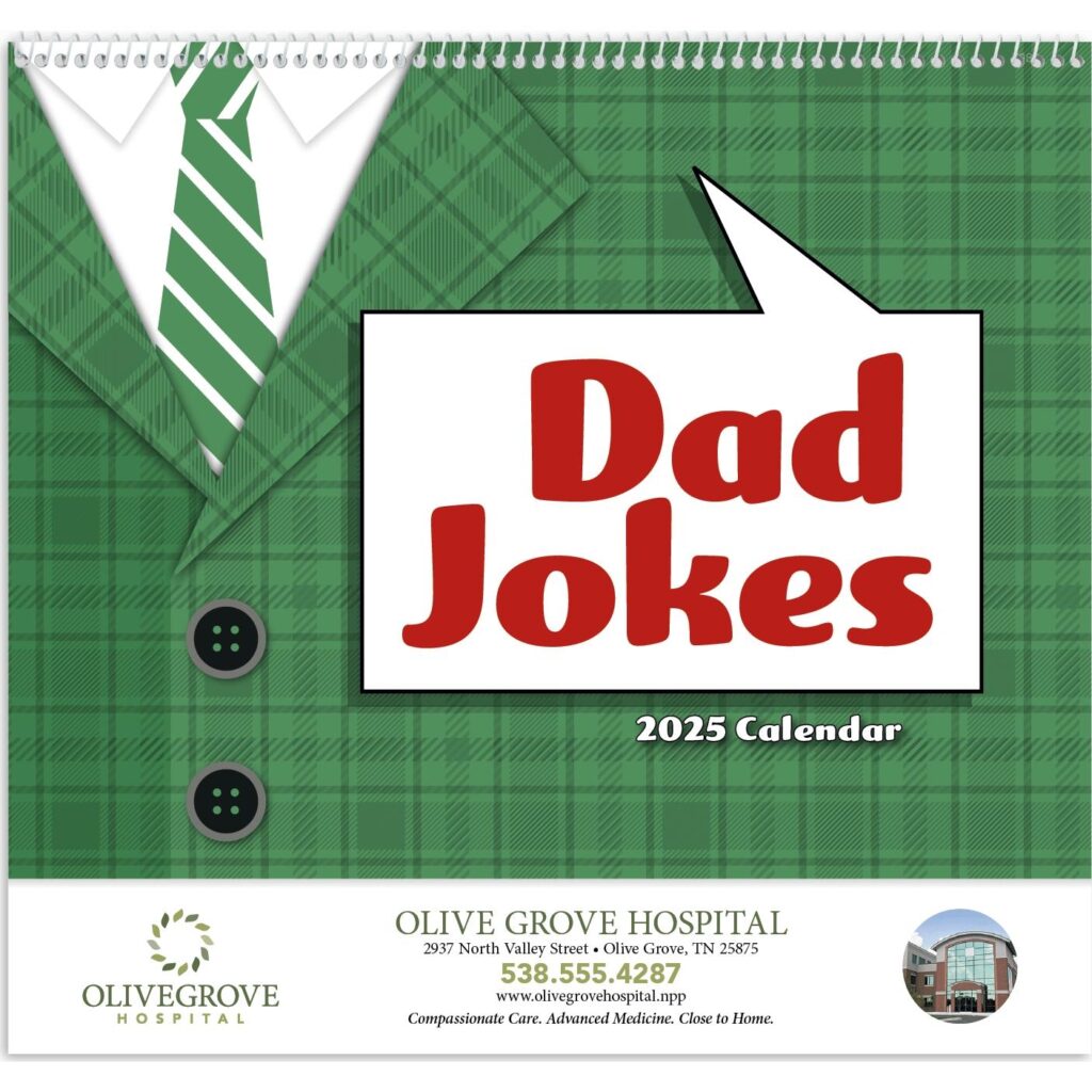 Printed Spiral Dad Jokes Calendars 2025 2026 