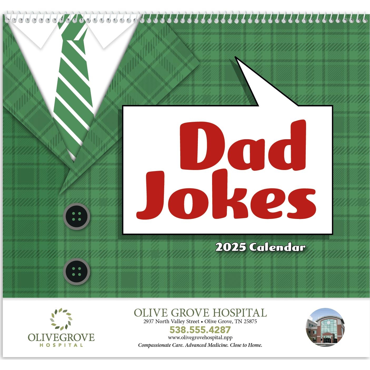 Printed Spiral Dad Jokes Calendars 2025 2026