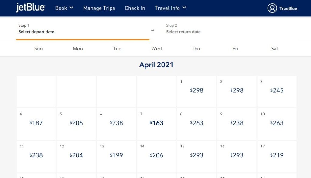 Save Big With JetBlue Low Fare Calendar Best Fare Finder