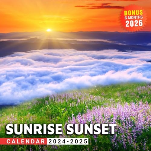 Sunrise Sunset Calendar 2024 2025 Three Years Calendar UK Bank 