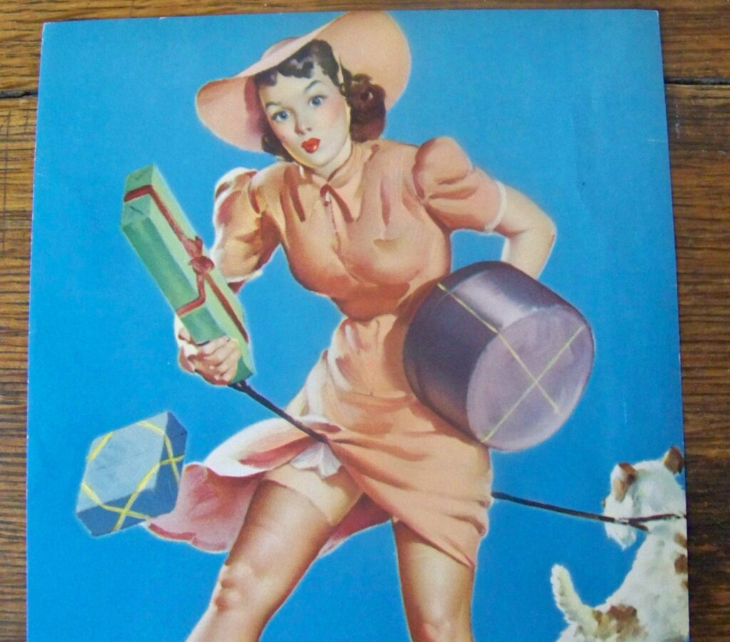Vintage Pin Up Calendar Girl Elvgren Etsy