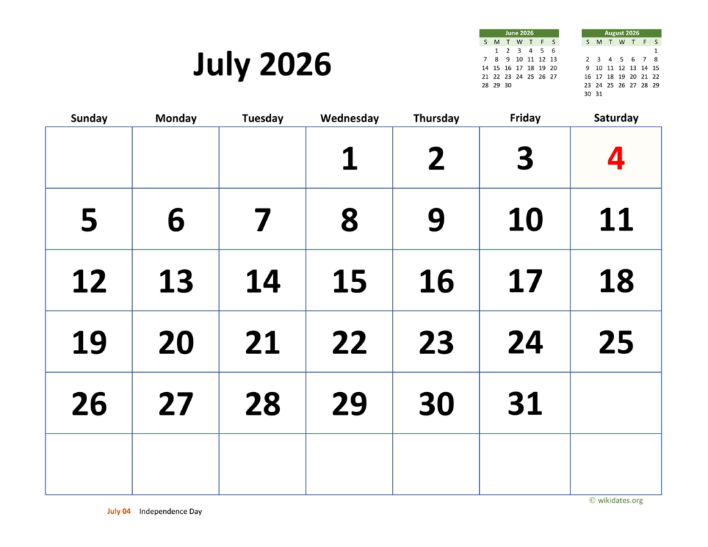 Waterproof Calendar July 2025 2026 Ardyth Loella