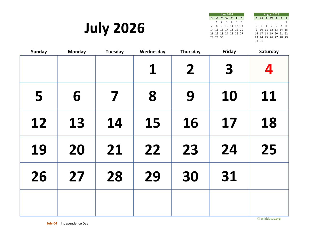 Waterproof Calendar July 2025 2026 Ardyth Loella