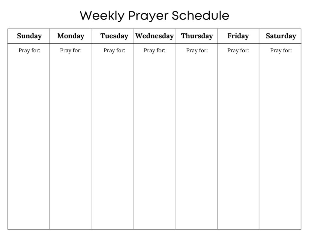 What To Pray Printable Monthly Prayer Calendars