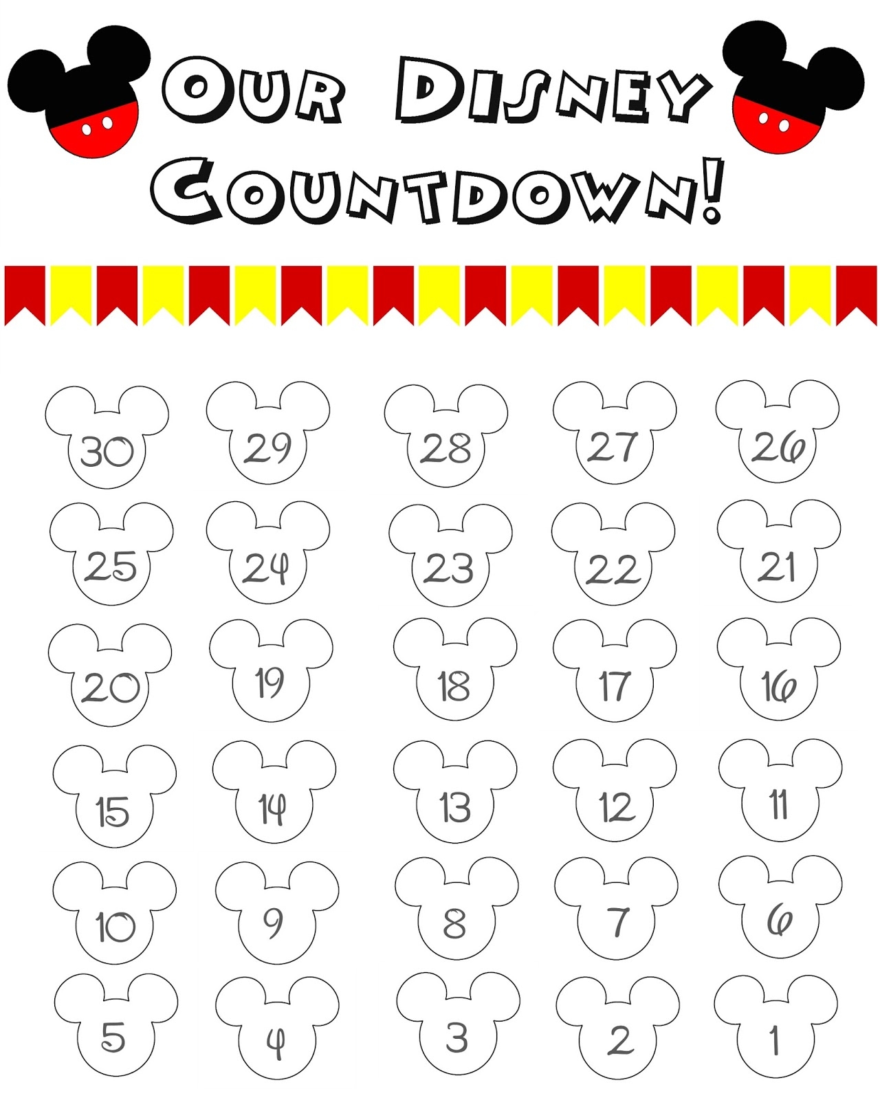 10 Fun Printable Disney Countdown Calendars Kitty Baby Love