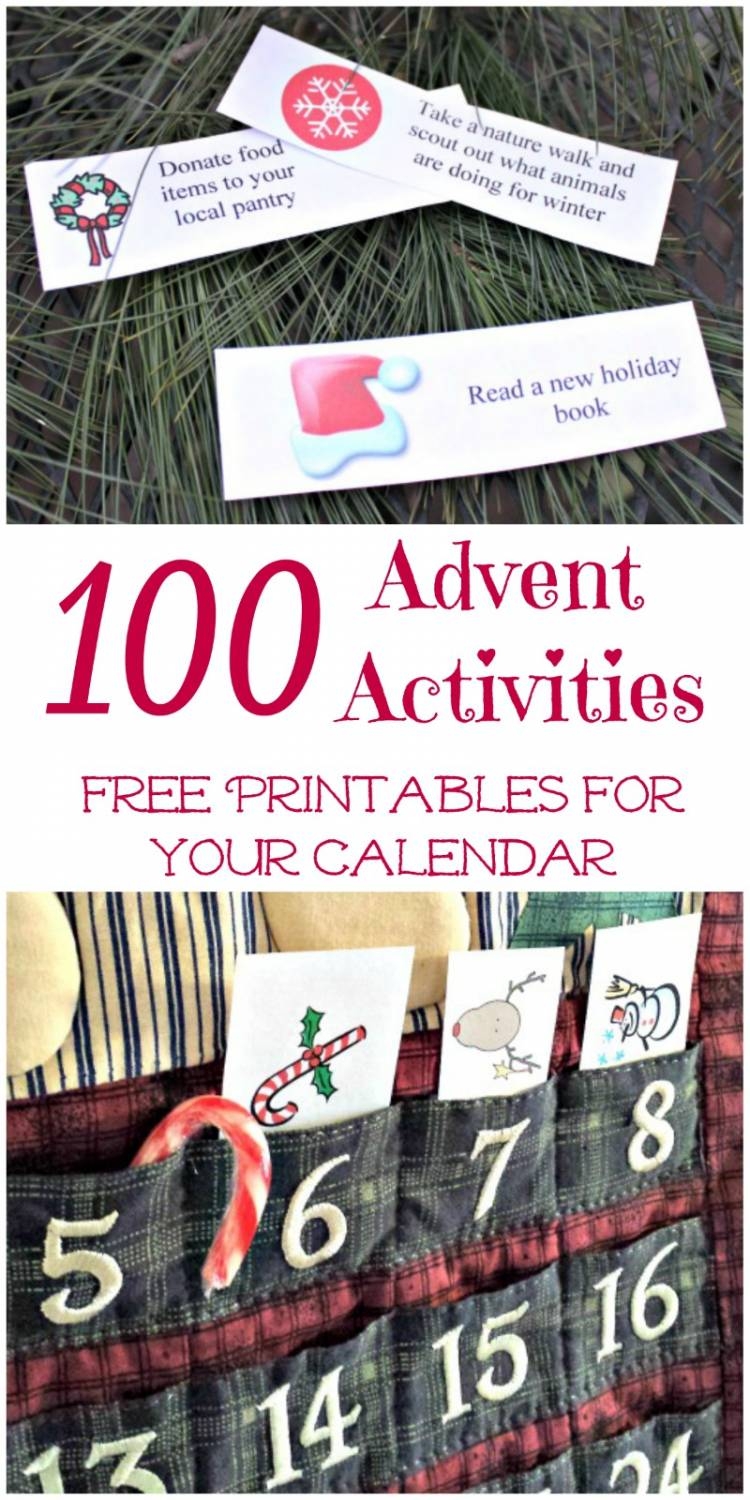 100 Advent Calendar Ideas Free Printable Activities