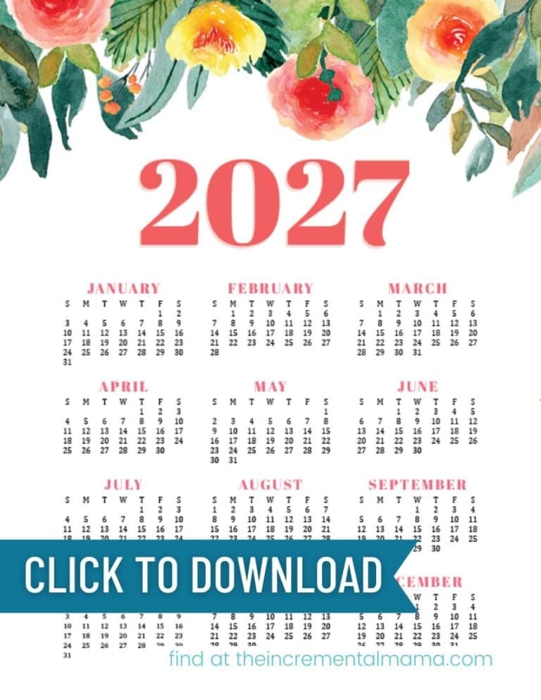 12 Free Printable One Page Yearly Calendars 2025 2026 2027 The 12 Free Printable One Page Yearly Calendars 2025 2026 2027 The