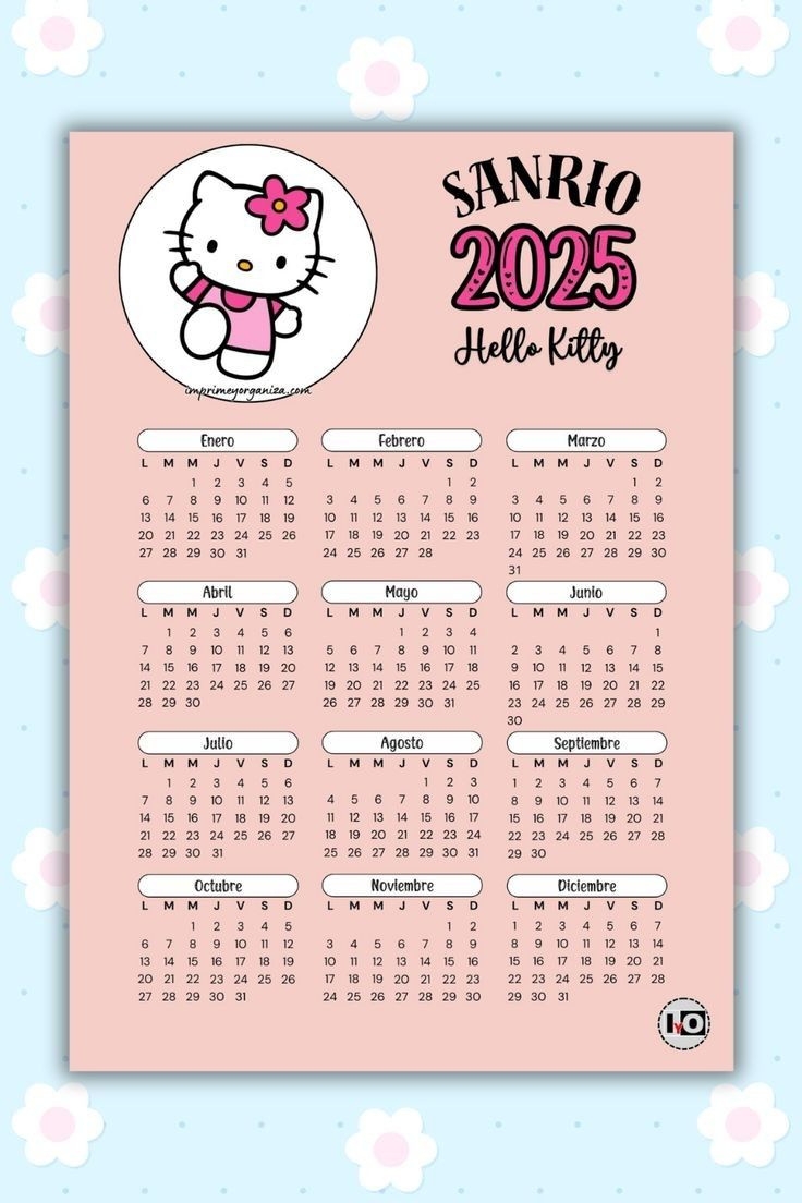 12 Month Free Printable Hello Kitty Calendar 2025 12 Month Free Printable Hello Kitty Calendar 2025