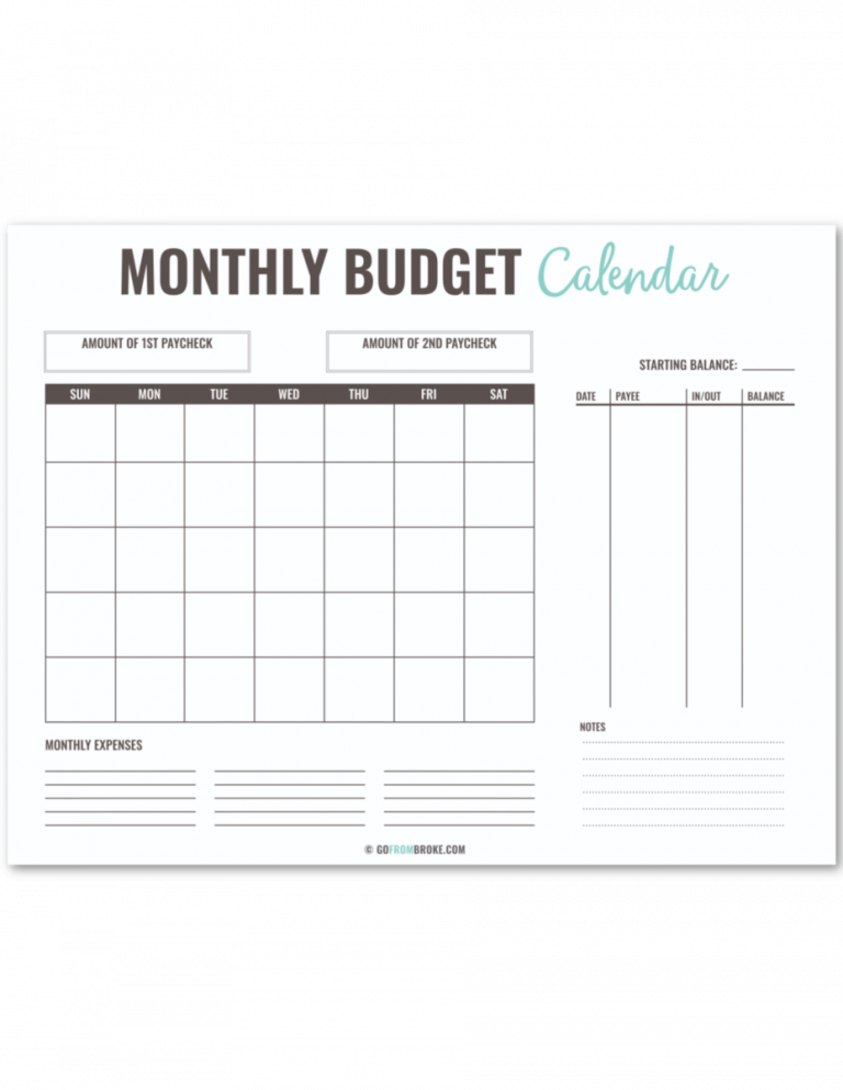16 Awesome Free Printable Budget Templates Savvy Frugal Mom