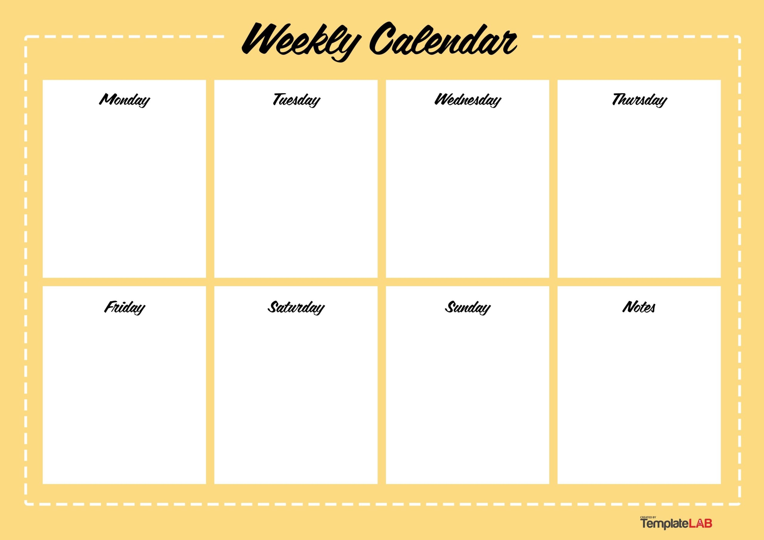 19 Free Weekly Calendar Templates Word Excel PDF 19 Free Weekly Calendar Templates Word Excel PDF