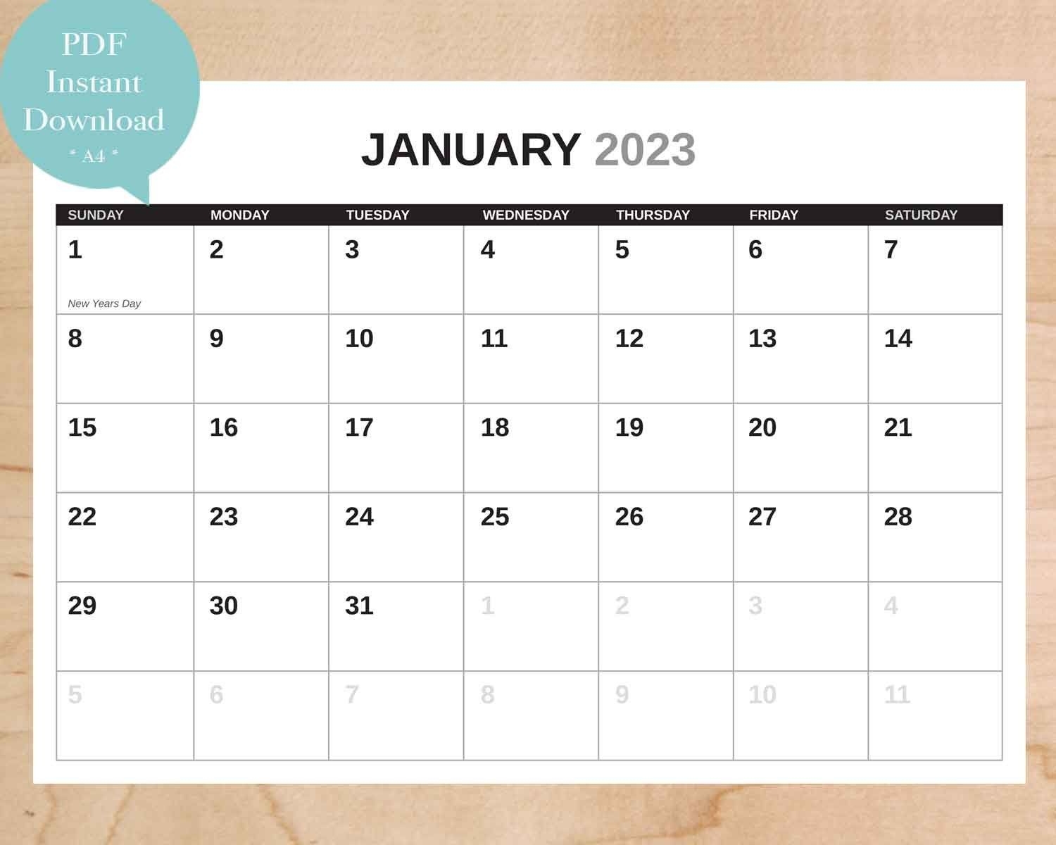 2023 And 2024 Printable Calendar 13 Month Calendar Yearly Etsy 2023 And 2024 Printable Calendar 13 Month Calendar Yearly Etsy