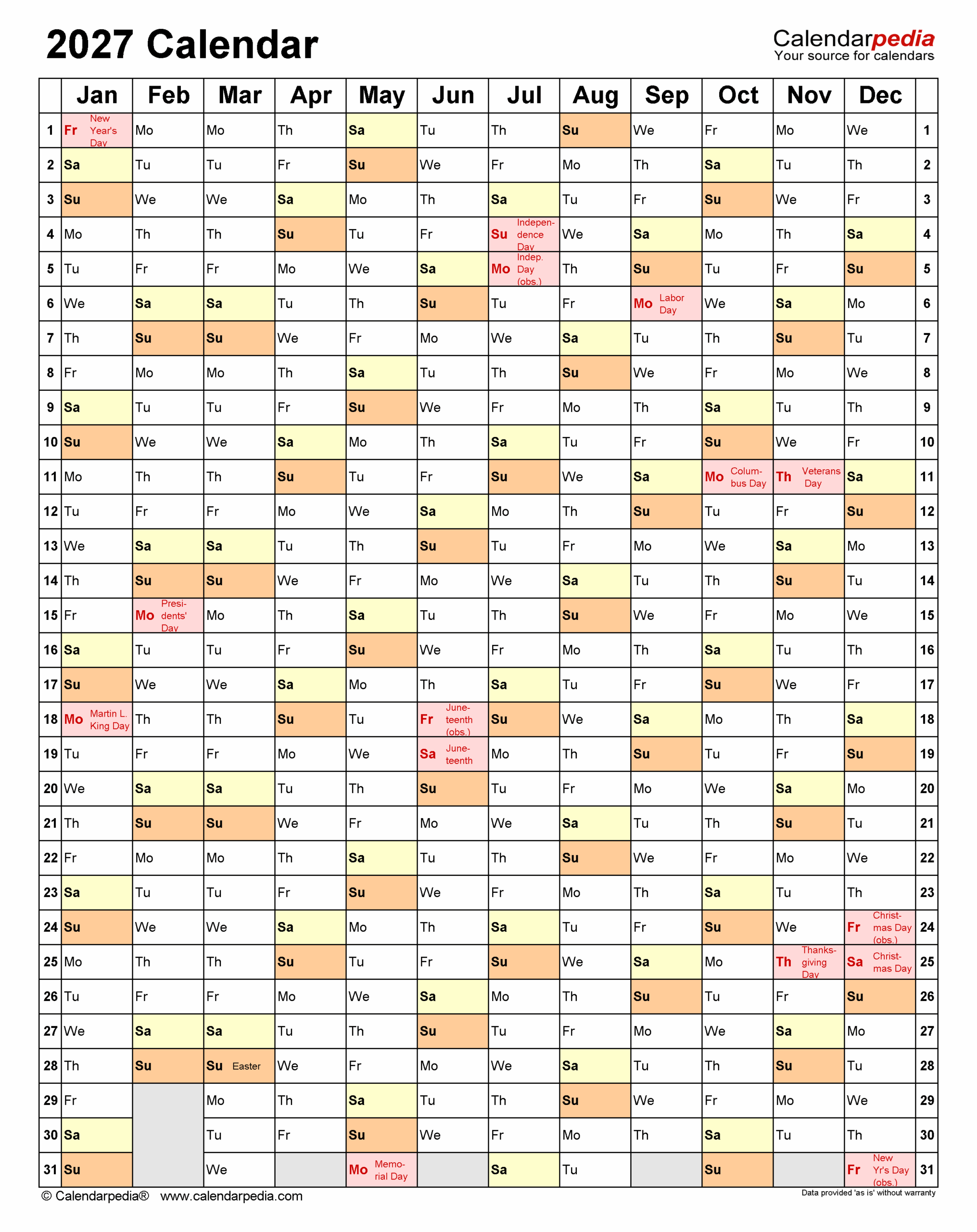 2027 Calendar Free Printable Excel Templates Calendarpedia 2027 Calendar Free Printable Excel Templates Calendarpedia