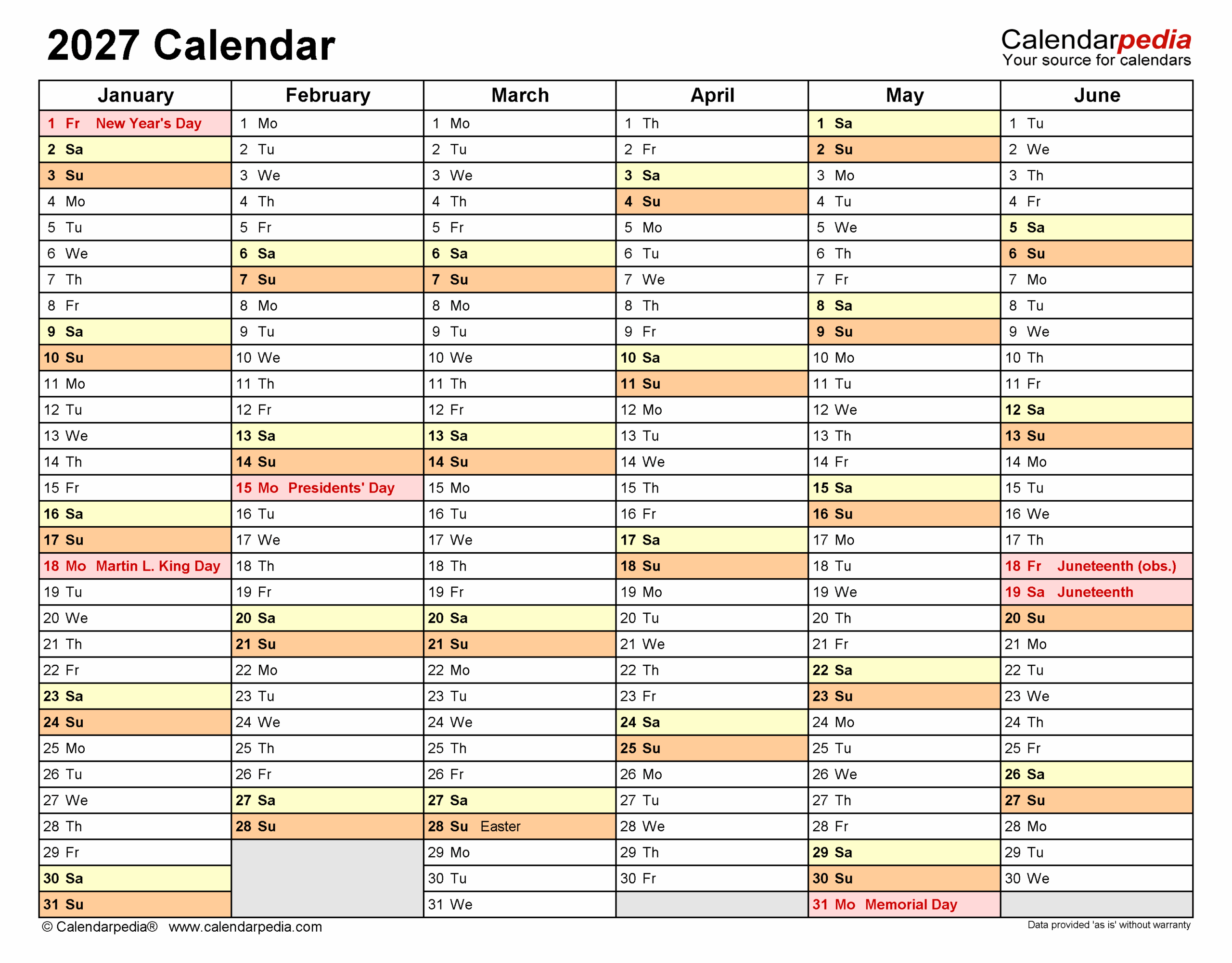 2027 Calendar Free Printable Excel Templates Calendarpedia 2027 Calendar Free Printable Excel Templates Calendarpedia