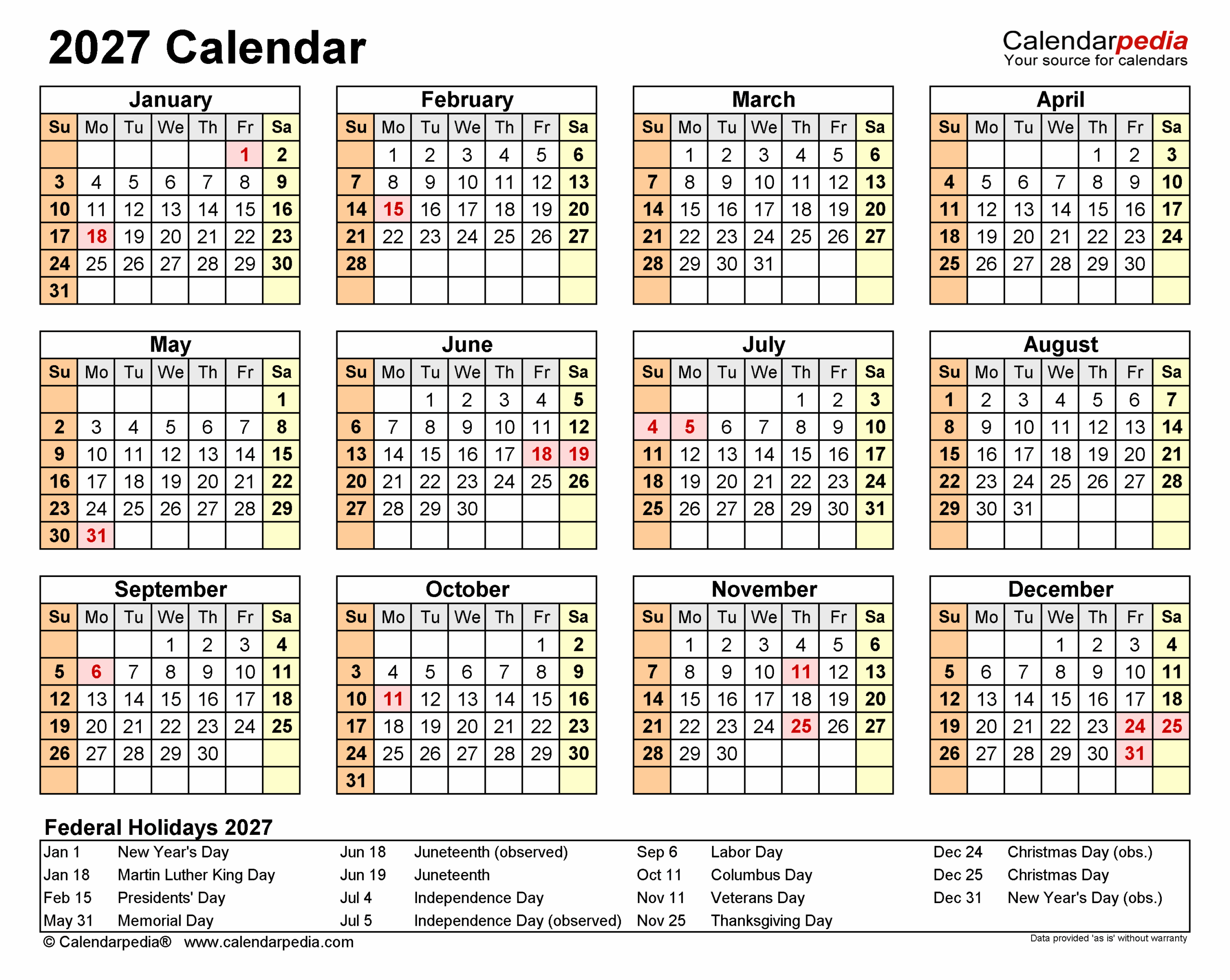 2027 Calendar Free Printable Excel Templates Calendarpedia 2027 Calendar Free Printable Excel Templates Calendarpedia