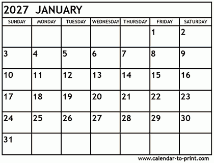 2027 Calendars Free Printable 2027 Monthly Calendars 2027 Calendars Free Printable 2027 Monthly Calendars