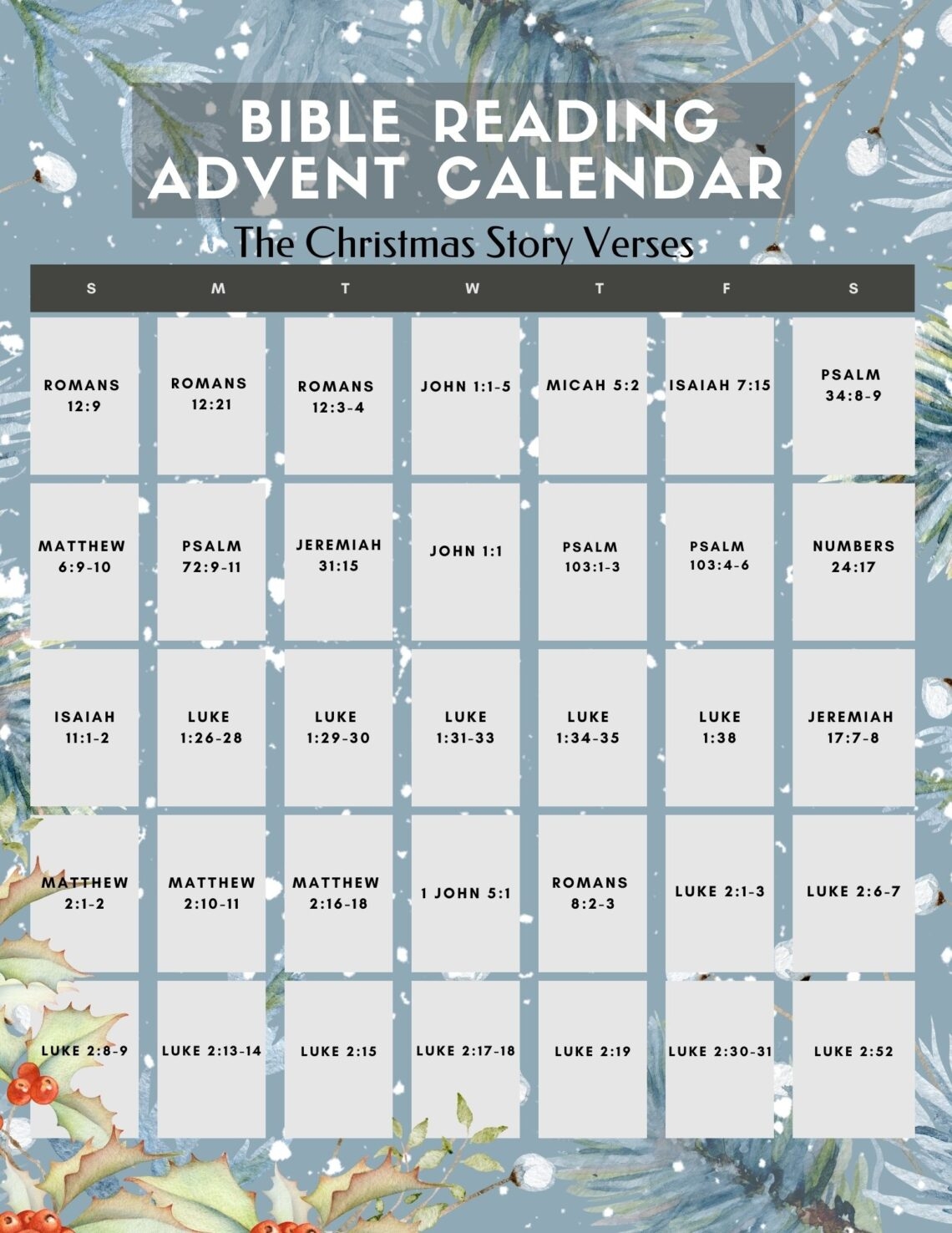 25 Advent Calendar Bible Verses With Advent Cards Healing Home