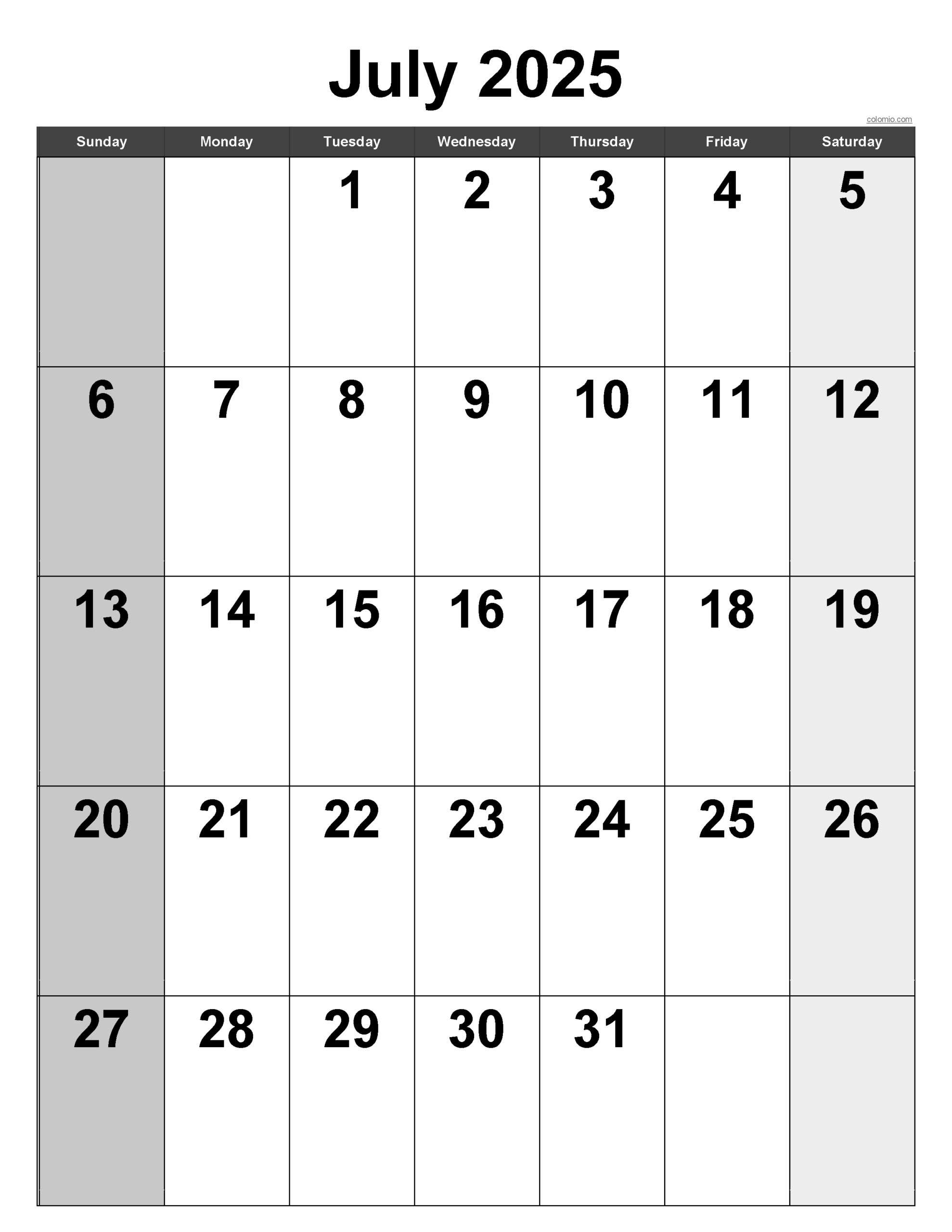 3 Month Vertical Calendar Printable July 2025 Calendars 2025
