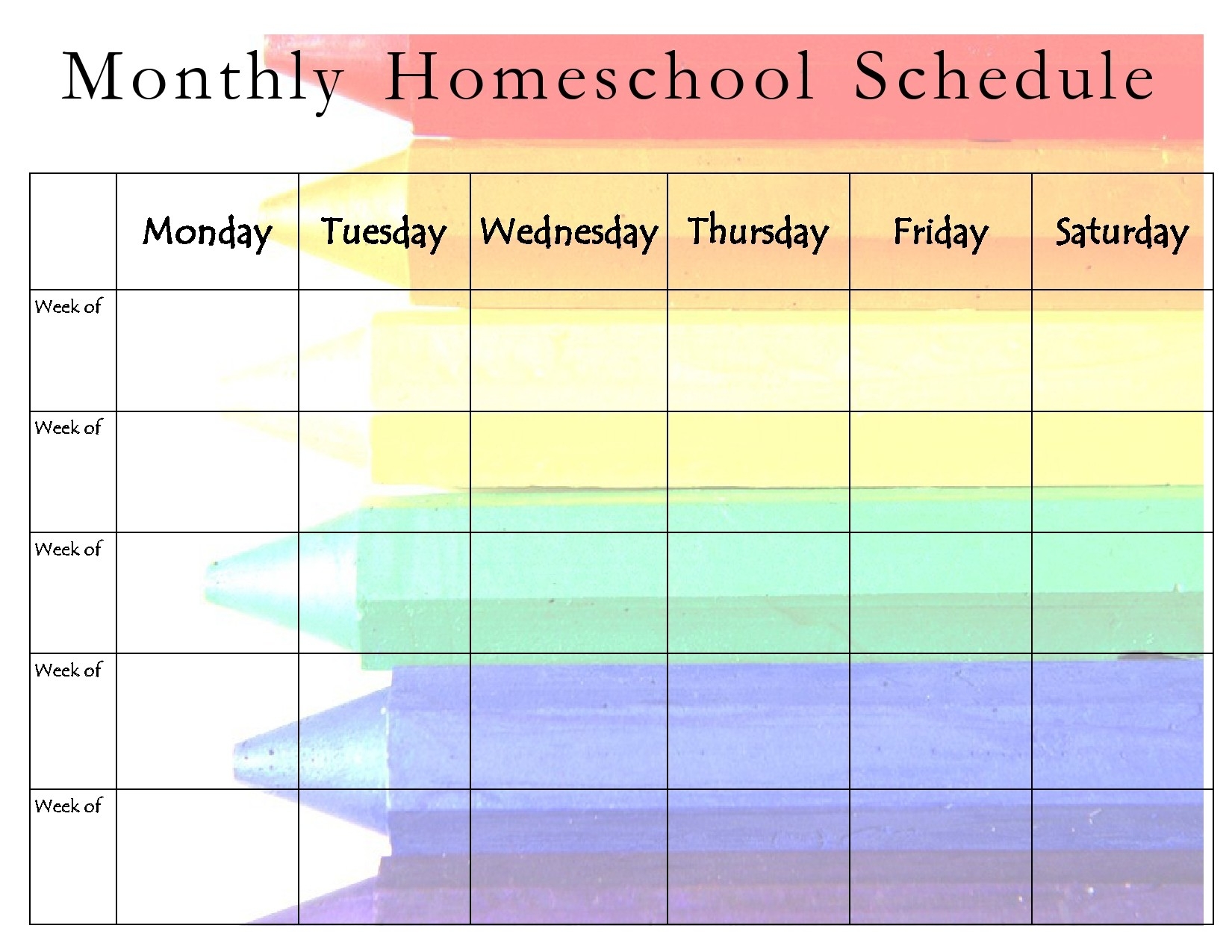 35 Editable Homeschool Schedule Templates FREE